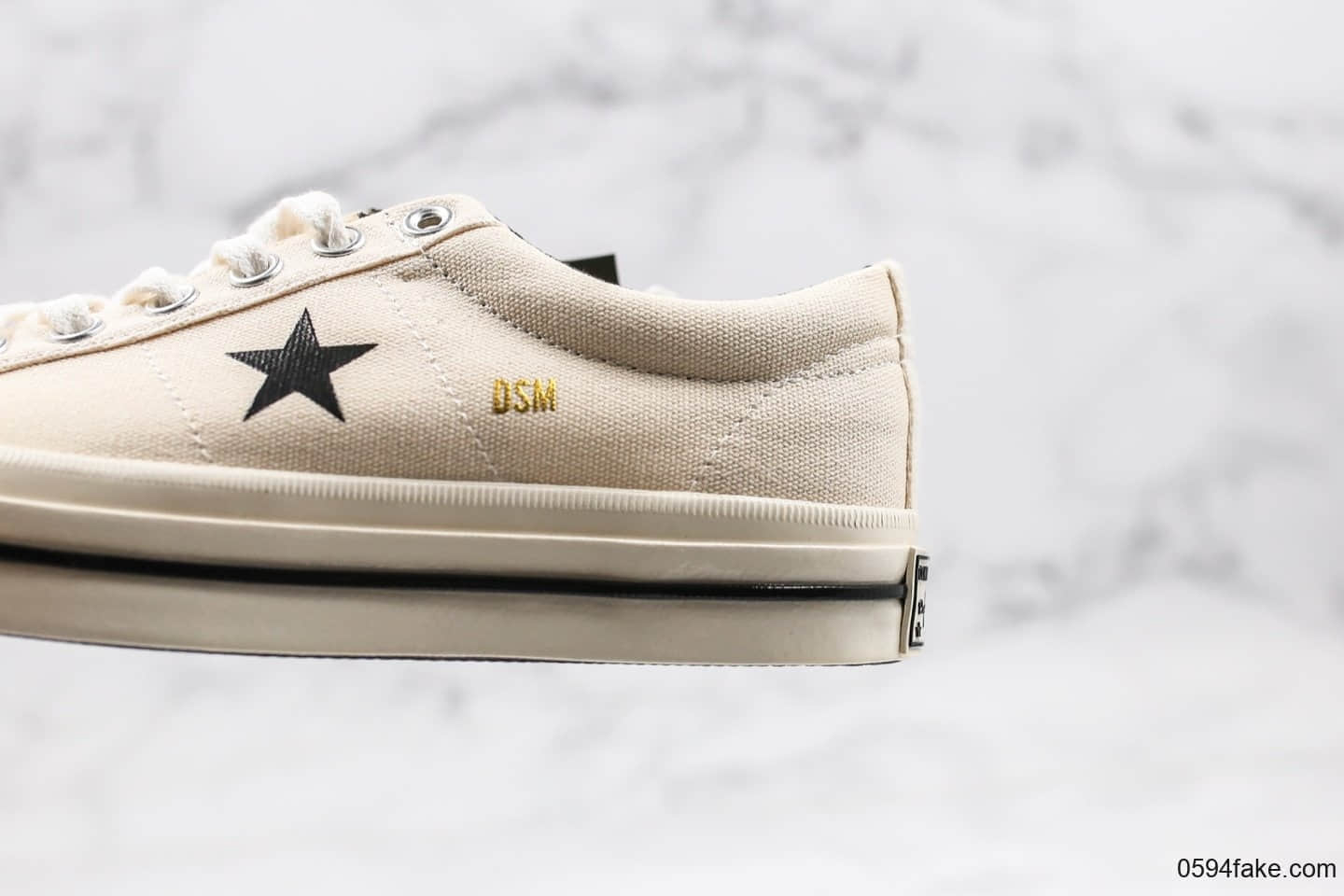 匡威DSM x Converse One Star Canvas公司级版本联名帆布低帮休闲板鞋米白配色聚氨酯硅蓝PU中底