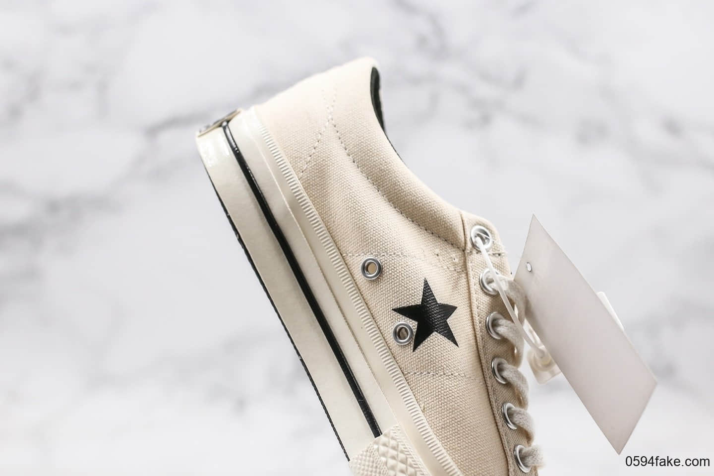 匡威DSM x Converse One Star Canvas公司级版本联名帆布低帮休闲板鞋米白配色聚氨酯硅蓝PU中底