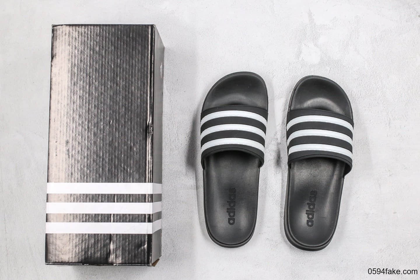 阿迪达斯Adidas Original Adilette公司级版本条纹系列沙滩拖鞋ins爆款小红书爆款