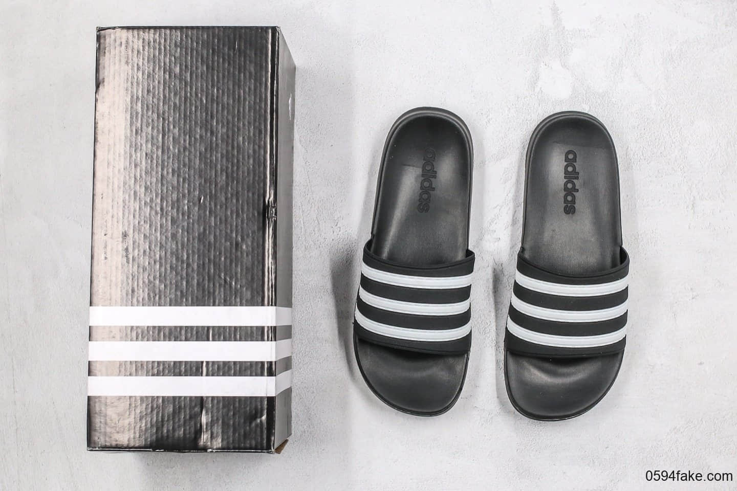 阿迪达斯Adidas Original Adilette公司级版本条纹系列沙滩拖鞋ins爆款小红书爆款