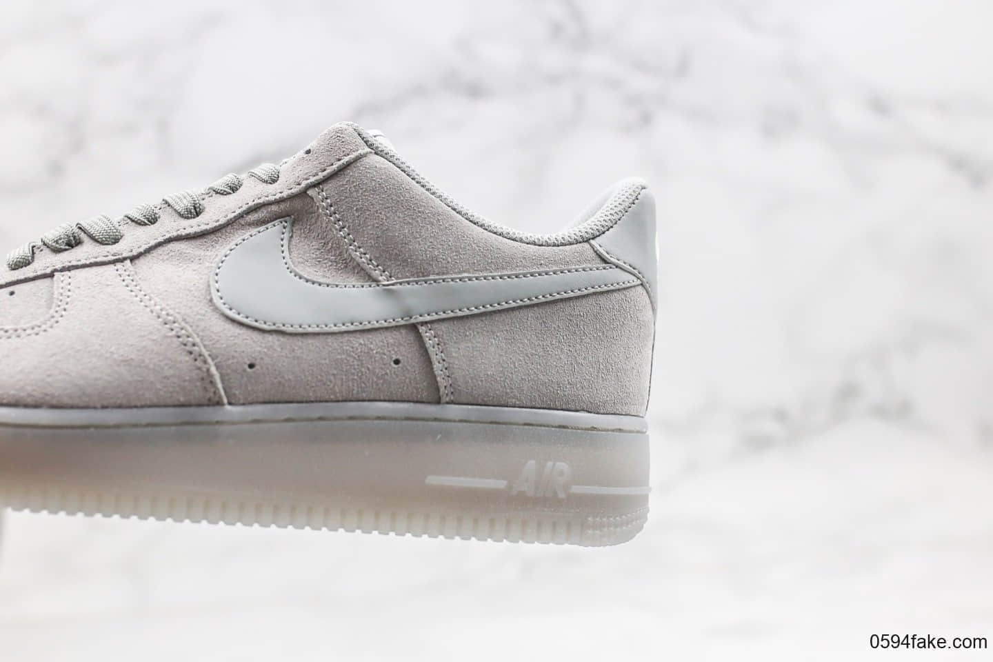 耐克Air Force 1 Low Grey Suede Men公司级版本空军一号低帮AF1狼灰配色原厂纸板内置气垫 货号：BQ4329-001