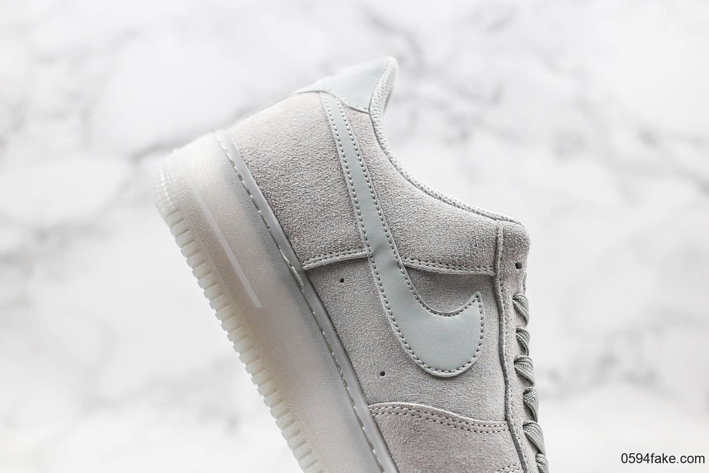 耐克Air Force 1 Low Grey Suede Men公司级版本空军一号低帮AF1狼灰配色原厂纸板内置气垫 货号：BQ4329-001