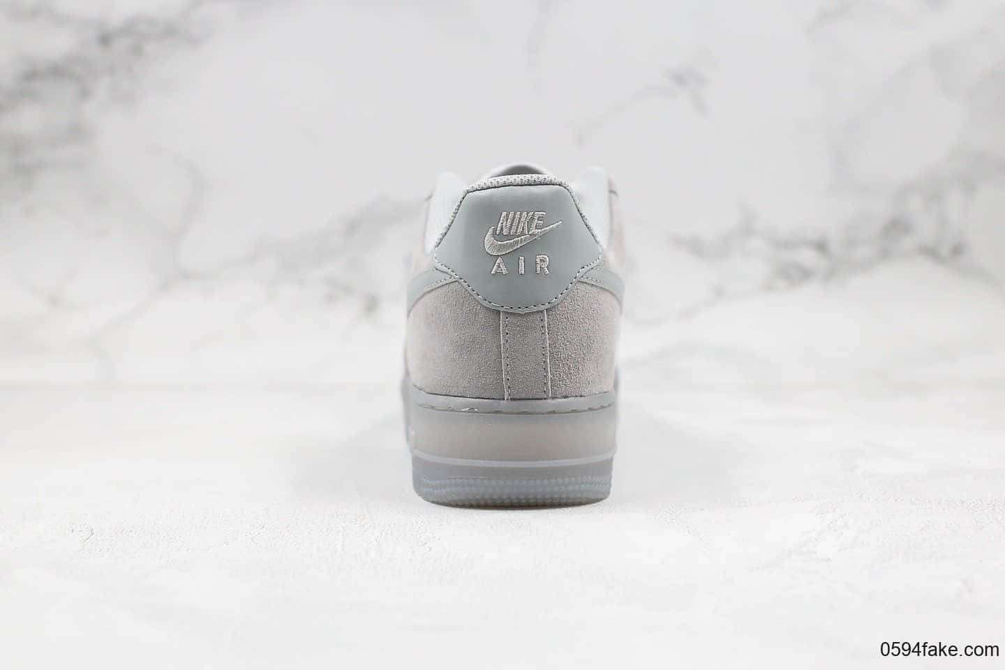 耐克Air Force 1 Low Grey Suede Men公司级版本空军一号低帮AF1狼灰配色原厂纸板内置气垫 货号：BQ4329-001