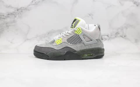 乔丹Air Jordan 4 SE“Neon”OG纯原版本AJ4实战篮球鞋霓虹灰绿配色原楦原档案开发 货号：CT5342-007