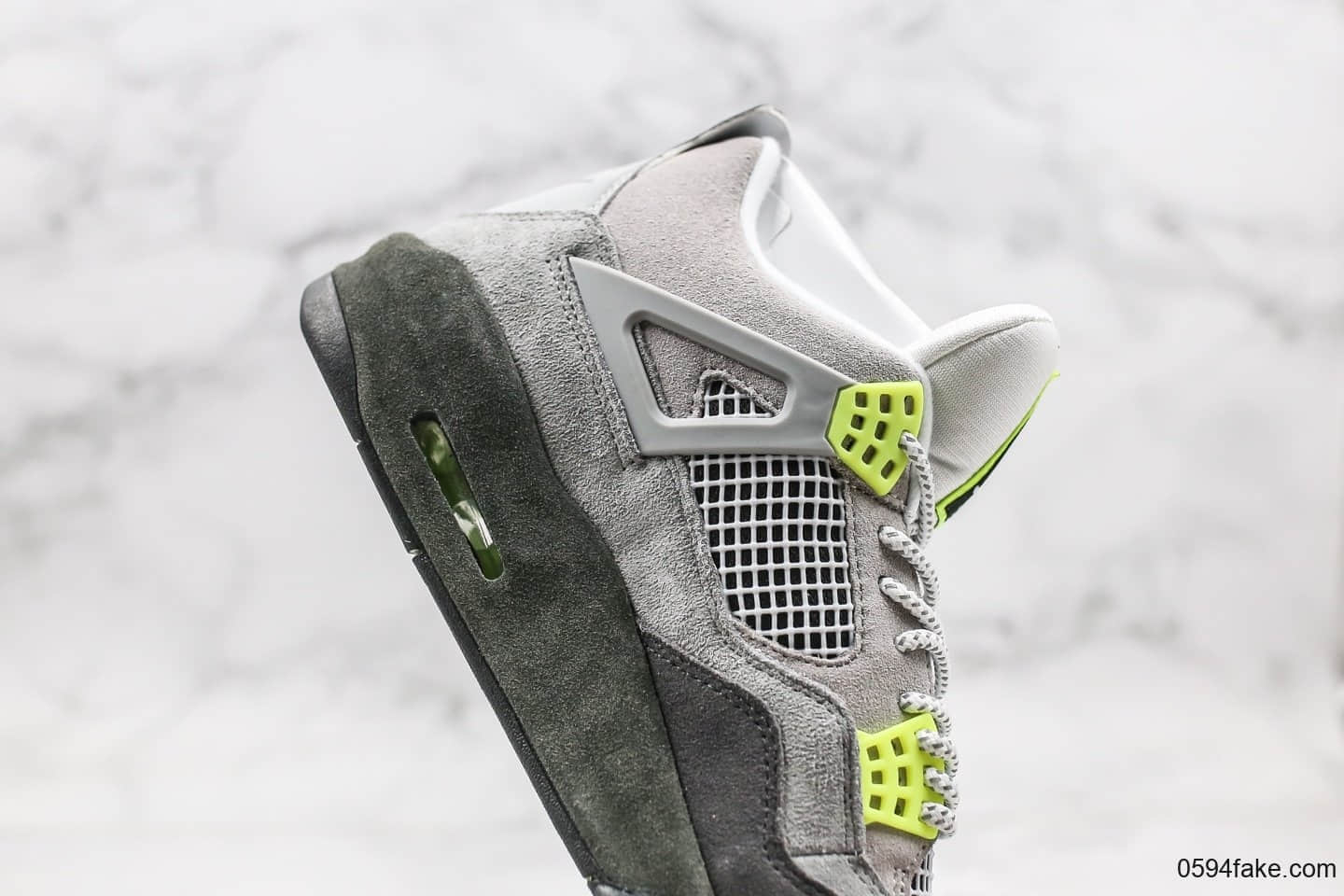 乔丹Air Jordan 4 SE“Neon”OG纯原版本AJ4实战篮球鞋霓虹灰绿配色原楦原档案开发 货号：CT5342-007