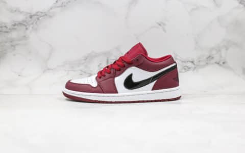 乔丹Air Jordan 1 Low “Noble Red”纯原版本低帮AJ1玫瑰酒红配色原鞋开模 货号：553558-604