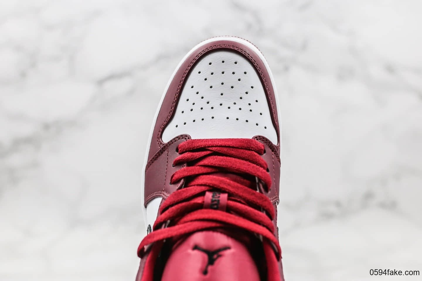 乔丹Air Jordan 1 Low “Noble Red”纯原版本低帮AJ1玫瑰酒红配色原鞋开模 货号：553558-604