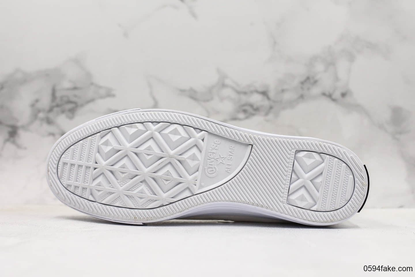匡威Converse Chuck Taylor All-Star公司级版本日本限定解构剪裁撞色帆布鞋白色原盒钢印