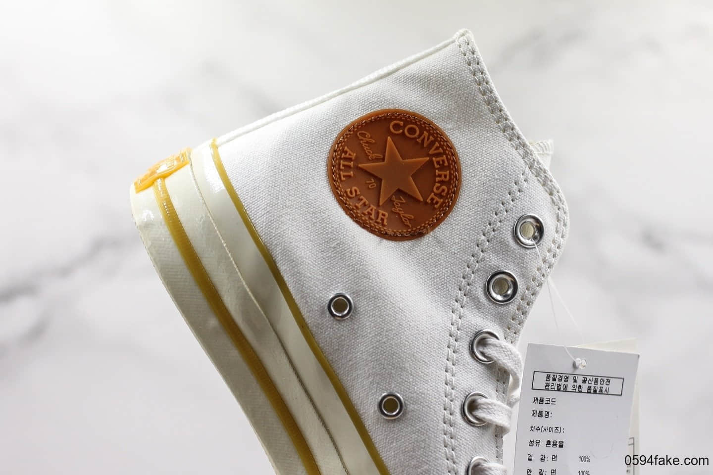 匡威Converse Chuck 70 Pop公司级版本高帮复古帆布鞋白色欧索莱鞋垫 货号：165720C