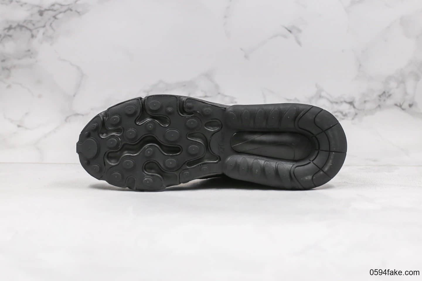 耐克Nike Air Max 270 React纯原版本气垫鞋纯黑内置芯片正确电绣工艺原楦头原纸板打造 货号：AO4971-003