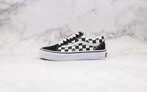 万斯Vans Dover Street Market 2020公司级版本Vans春季帆布鞋经典黑白棋盘格原厂硫化内置钢印