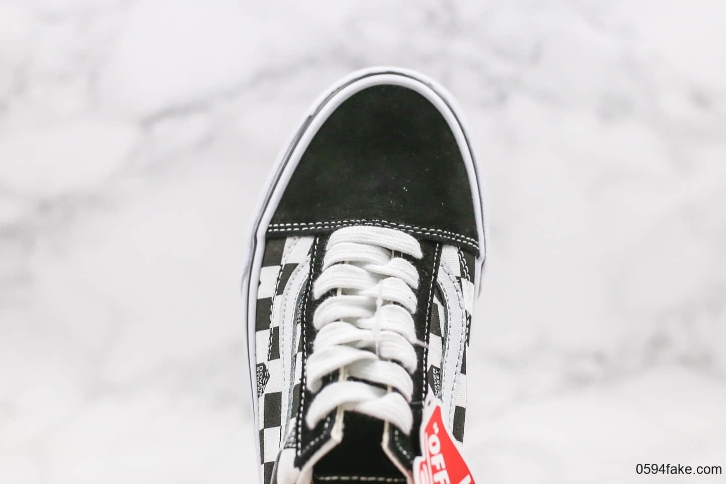 万斯Vans Dover Street Market 2020公司级版本Vans春季帆布鞋经典黑白棋盘格原厂硫化内置钢印