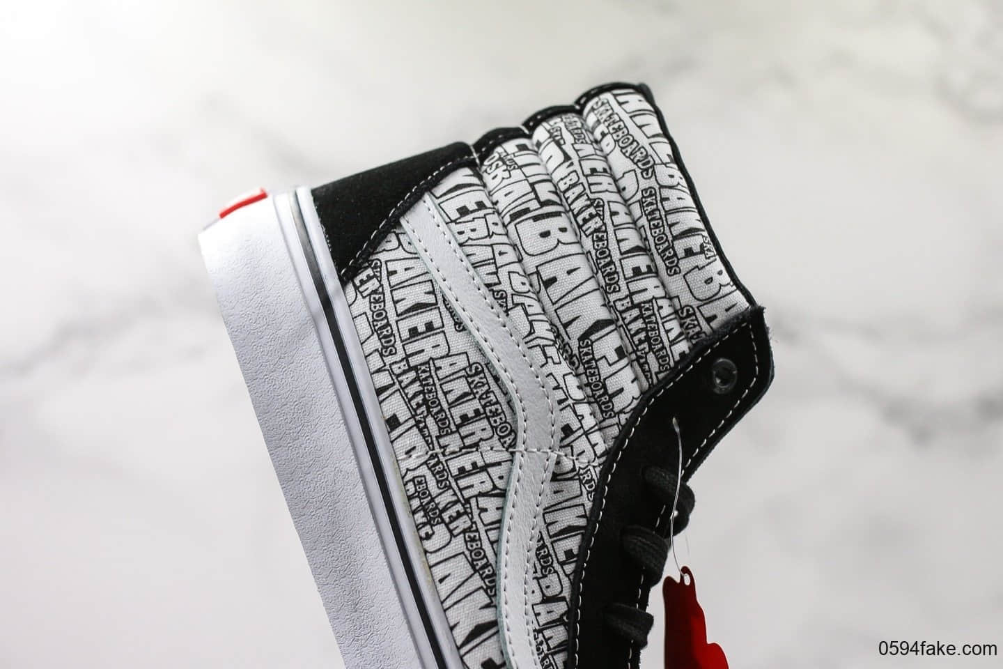 万斯Vans x Baker Od Skool Pro公司级版本坏小子联名高帮板鞋黑白配色非市面冷粘货