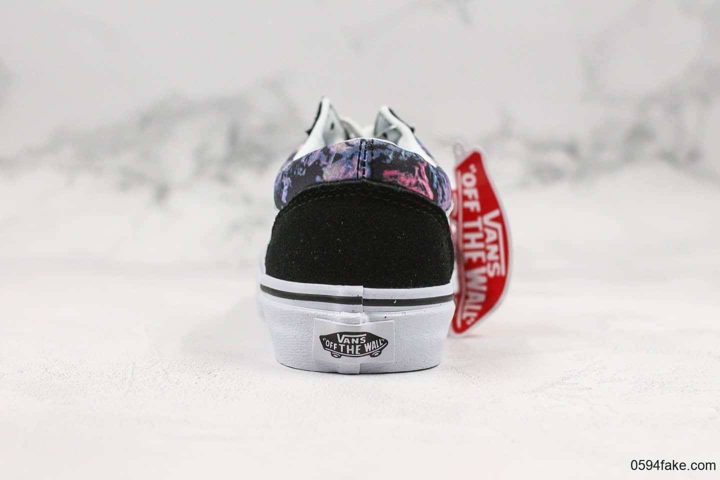 万斯Vans Old Skool公司级版本低帮板鞋紫色花卉印花配色顶级硫化