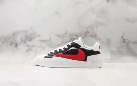 耐克Sacai X Nike Blazer High公司级版本联名开拓者解构低帮板鞋黑白红配色原装抽屉礼盒