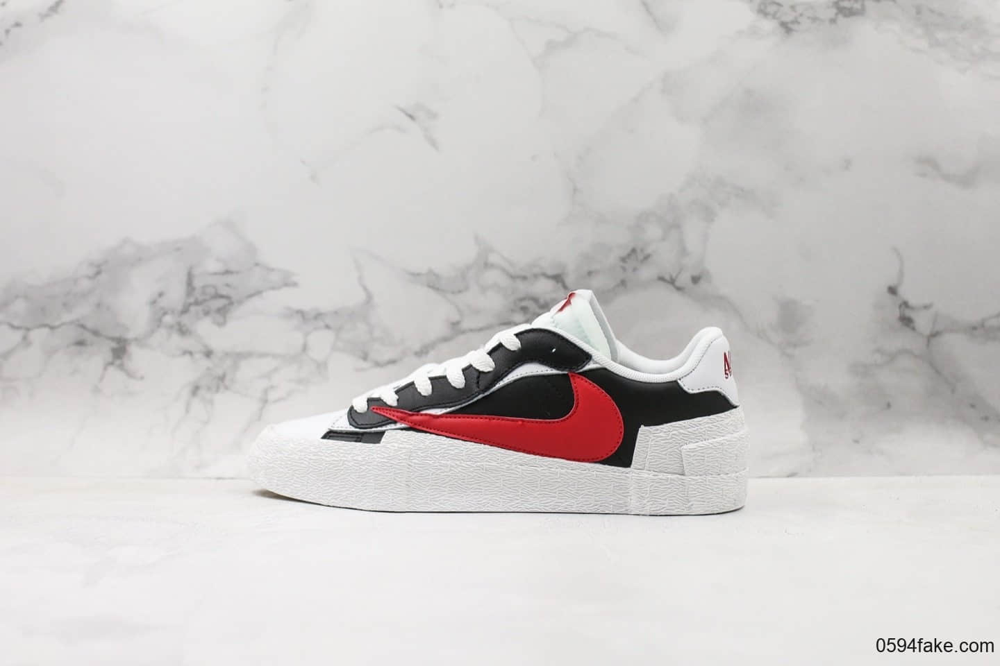 耐克Sacai X Nike Blazer High公司级版本联名开拓者解构低帮板鞋黑白红配色原装抽屉礼盒