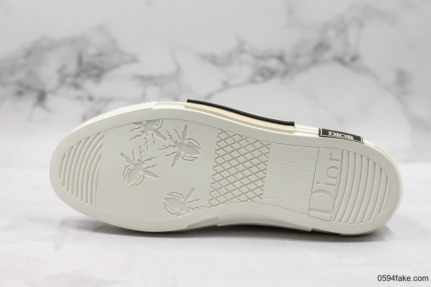 迪奥Dior B23 Oblique High Top Sneakers纯原版本透明印花高筒板鞋透明白黑CD重影配色独立开模原盒