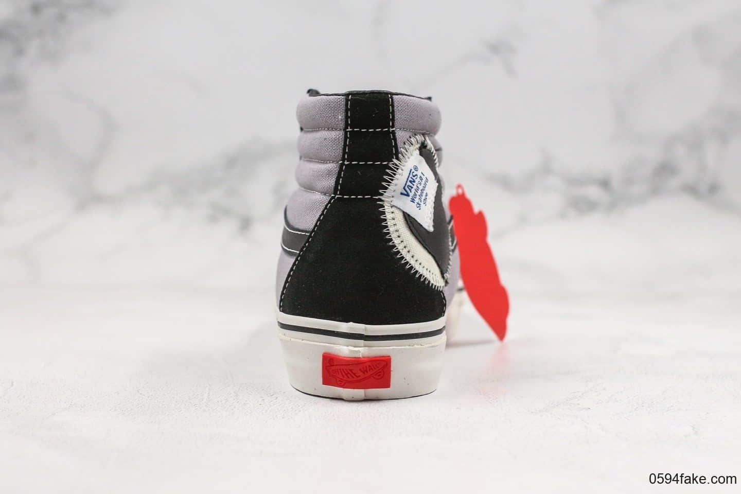 万斯Vans SK8-Hi Bricolage LX公司级版本解构拼接高帮板鞋黑灰配色原钢印合格证