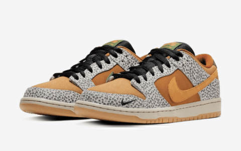 人气主题配色！Nike SB Dunk Low“ Safari”释出官图！3月14日发售！ 货号：CD2563-002