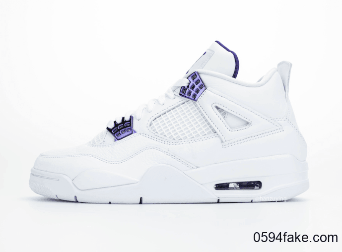 清爽白紫配色！Air Jordan 4“ Court Purple”实物图曝光！ 货号：CT8527-115