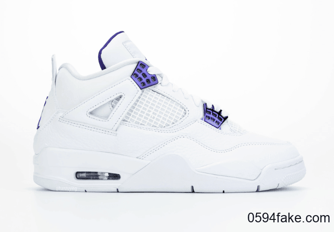 清爽白紫配色！Air Jordan 4“ Court Purple”实物图曝光！ 货号：CT8527-115