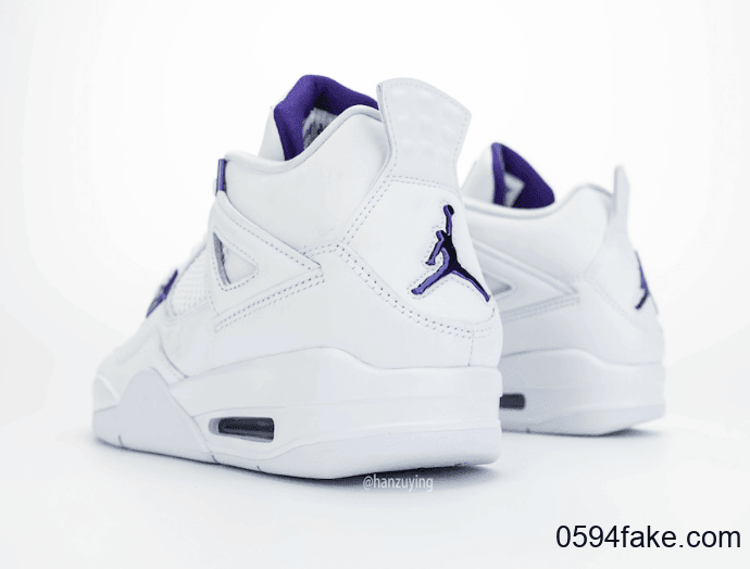 清爽白紫配色！Air Jordan 4“ Court Purple”实物图曝光！ 货号：CT8527-115