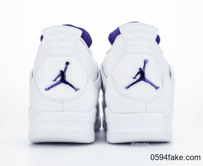 清爽白紫配色！Air Jordan 4“ Court Purple”实物图曝光！ 货号：CT8527-115