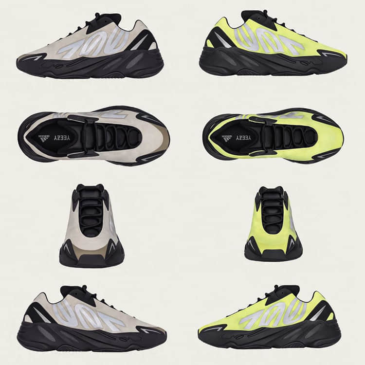 两双Yeezy 700 MNVN全新配色限定本月发售！