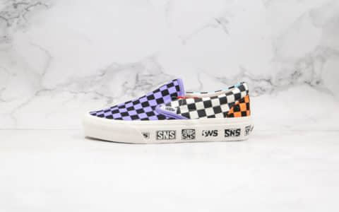 万斯Sneakersnstuff x Vans Vault Venice Beach Pack 2020联名款低帮棋盘格子一脚蹬鸳鸯配色公司级版本原厂硫化大底