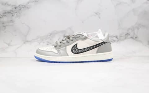 乔丹Air Jordan 1 Low x Dior纯原版本迪奥联名款低帮AJ1原厂头层鞋面材质原档案数据开发 货号：553668-998