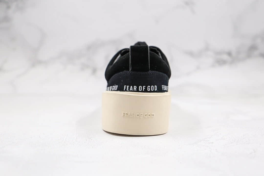 恐惧上帝Fear Of God 101 Low Top Sneaker纯原版本高街黑白字母厚底板鞋正确鞋面材质