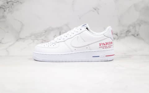 耐克Nike Air Force 1 Low NBA ParisNBA法国赛低帮空军一号白红字母纯原版本内置气垫 货号：CW2367-100