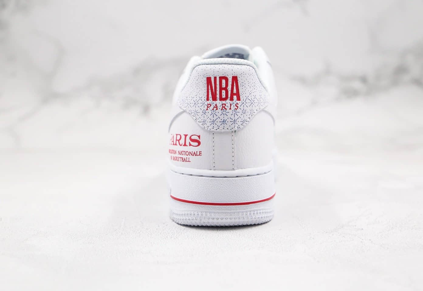 耐克Nike Air Force 1 Low NBA ParisNBA法国赛低帮空军一号白红字母纯原版本内置气垫 货号：CW2367-100