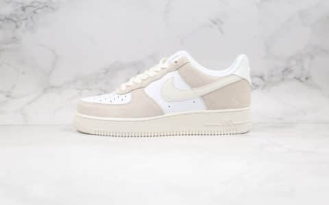 耐克Nike Air Force 1 Low纯原版本低帮空军一号米白灰色内置气垫原盒原标正确鞋面材质 货号：CW7584-100