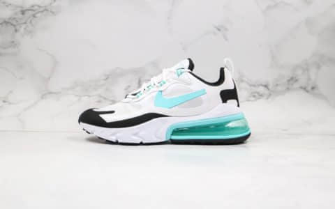 耐克Nike Air Max 270 React纯原版本气垫鞋Max270白灰蓝色内置真小潘气垫搭载高弹MD大底 货号：CJ0619-001