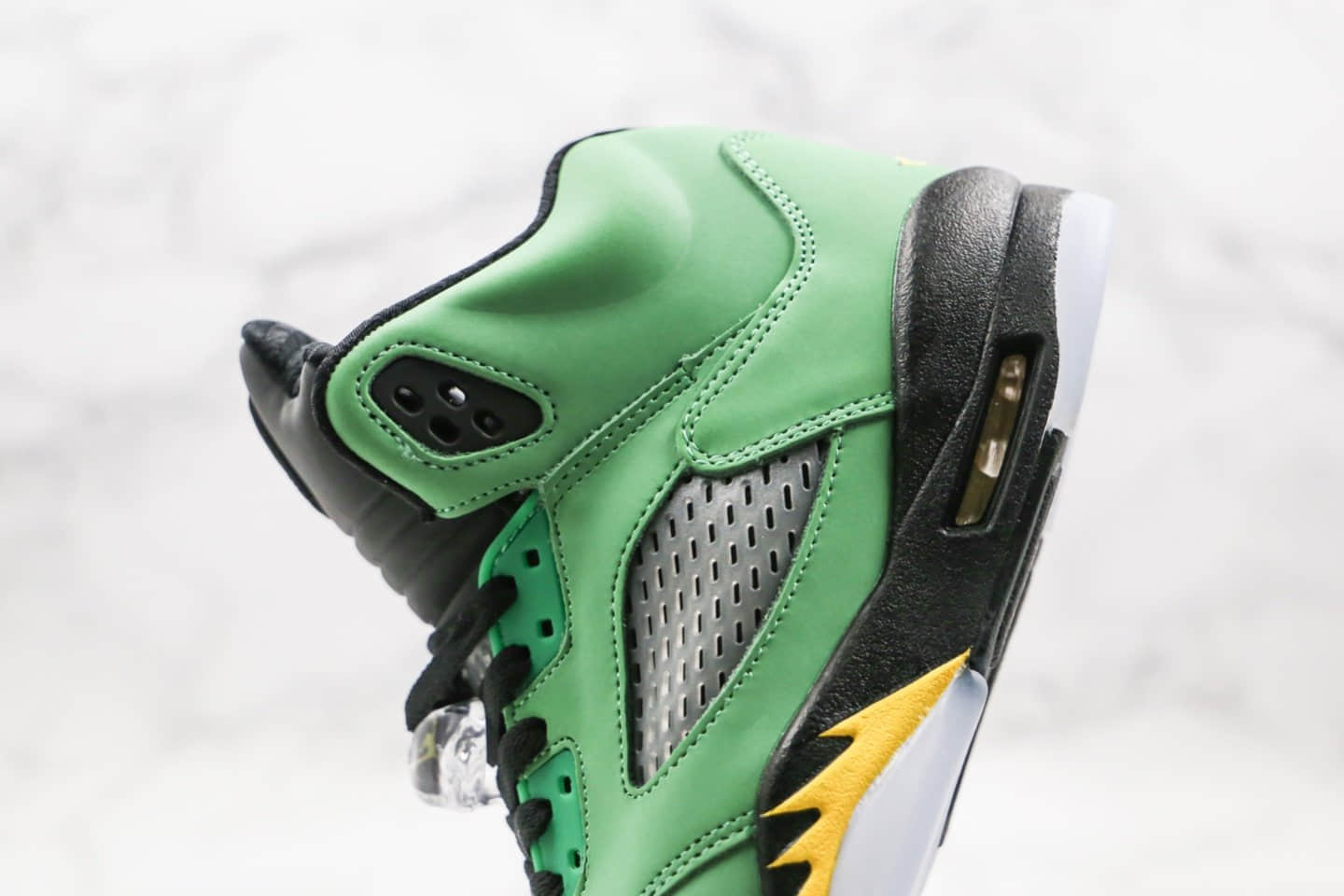 乔丹Air Jordan 5 SE Oregon Ducks纯原版本苹果绿AJ5篮球鞋内置气垫原盒原标 货号：CK6631-307
