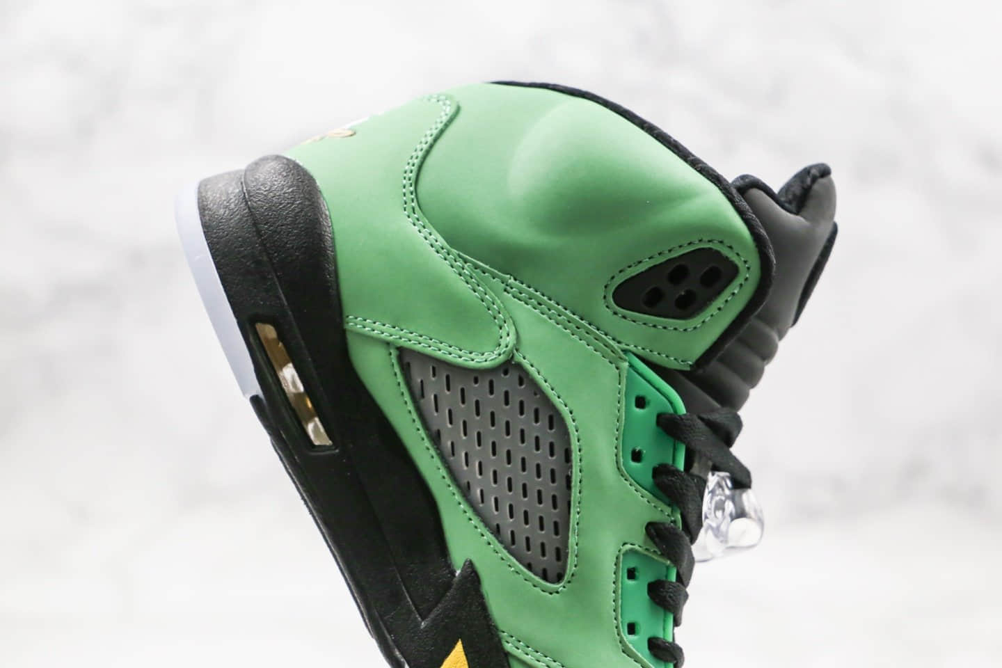 乔丹Air Jordan 5 SE Oregon Ducks纯原版本苹果绿AJ5篮球鞋内置气垫原盒原标 货号：CK6631-307