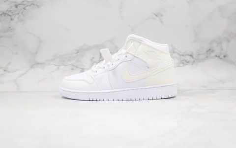 乔丹Air Jordan 1 mid纯原版本中帮AJ1柠檬白原盒原标原档案数据开发 货号：BQ6472-112