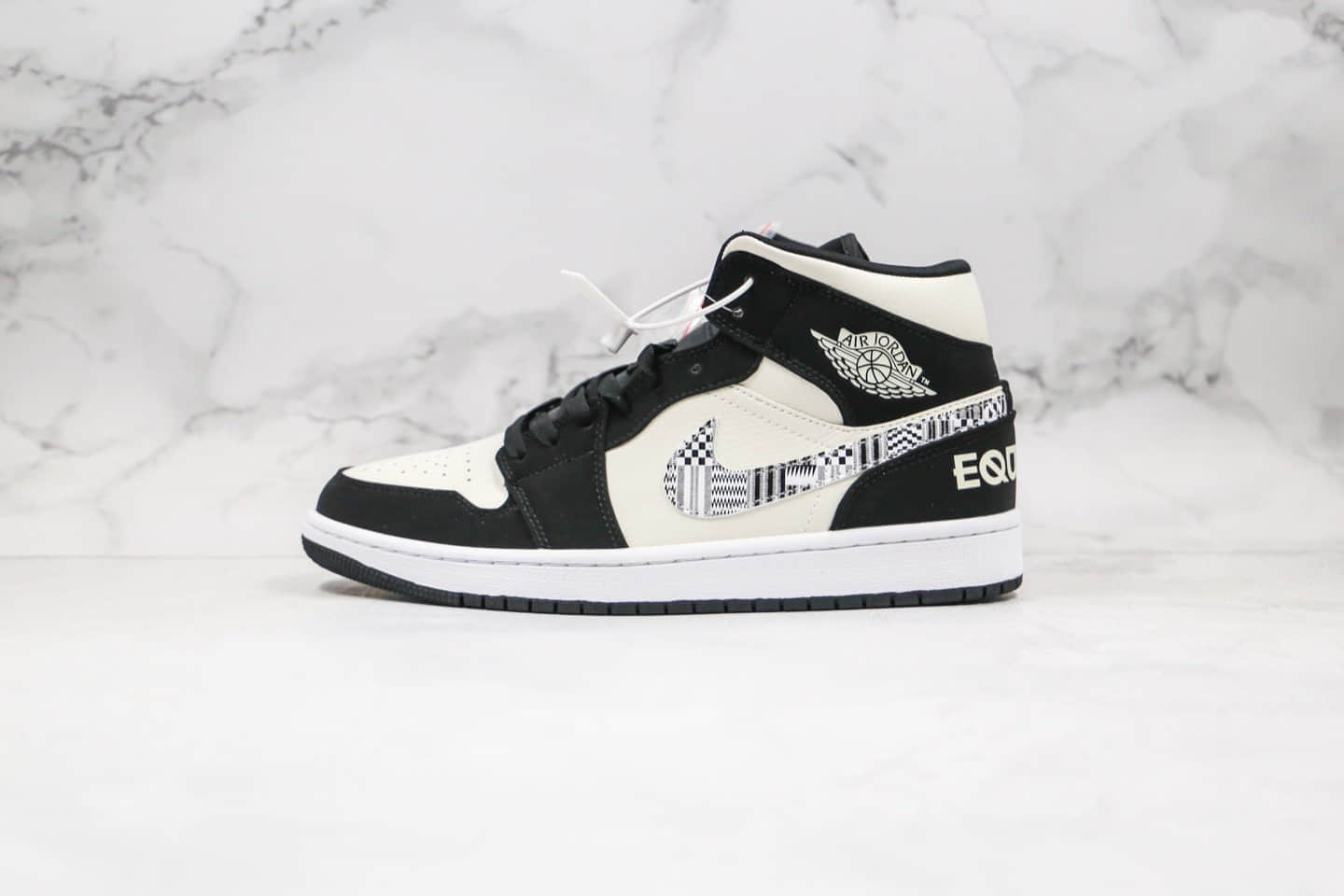 乔丹Air Jordan 1 Mid BHM EQUALITY纯原版本中帮AJ1黑人月图腾配色原楦头纸板 货号：852542-010