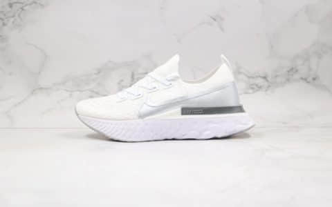 耐克Nike Infinity Run Flyknit纯原版本瑞亚缓震跑鞋白银色原厂缓震大底原楦头纸板打造 货号：CD4371-101