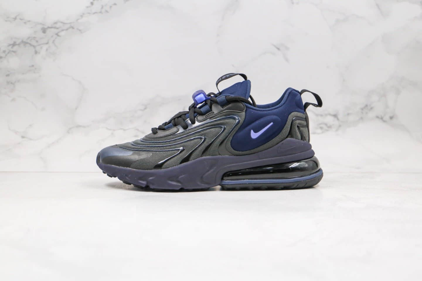 耐克Nike Air Max 270 Retro eng纯原版本气垫鞋三代黑蓝紫色内置真小潘气垫原材料打造 货号：CD0113-001