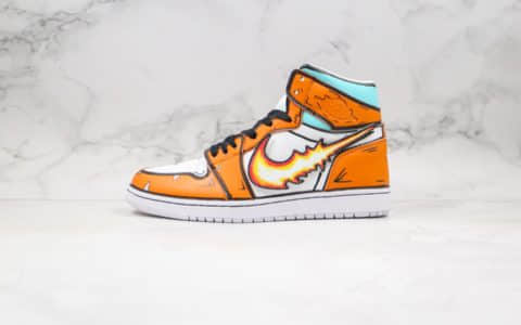 乔丹AIR JORDAN 1 MIDヒトカゲ 纯原版本小火龙手绘二次元神奇宝贝配色原盒原标正确后跟定型 货号：556298-008