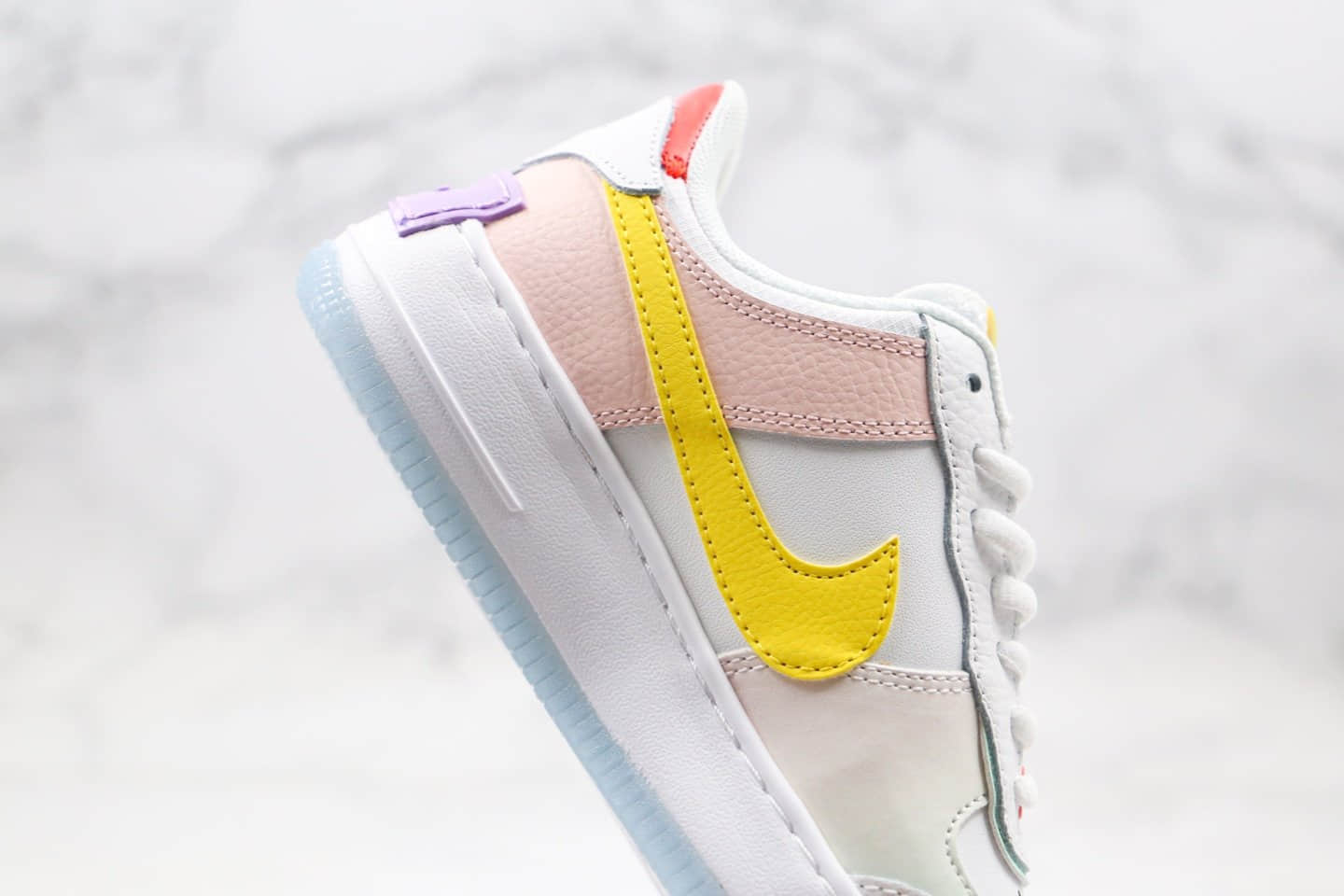 耐克NIke Air Force 1 Shadow纯原版本低帮马卡龙小仙女气垫糖果水晶底手绘童真配色原盒原标原楦头纸板打造 货号：CW2630-141