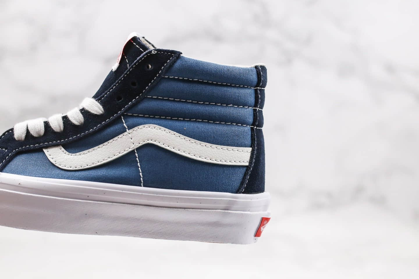 万斯Vans Vault OG Sk8-Hi LX公司级版本高帮海军蓝配色帆布鞋原厂硫化大底原盒原标