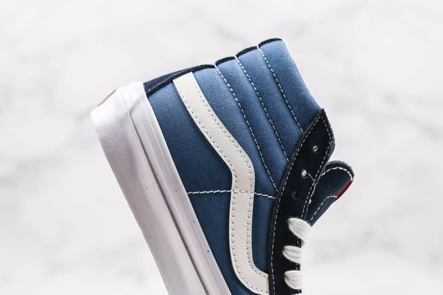 万斯Vans Vault OG Sk8-Hi LX公司级版本高帮海军蓝配色帆布鞋原厂硫化大底原盒原标