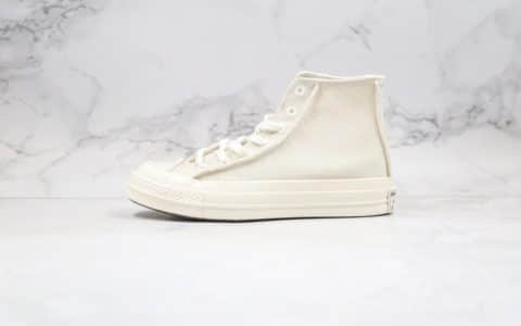 匡威Converse Chuck 1970s公司级版本高帮帆布鞋白色星标麻布奶油配色原厂硫化大底正确硅蓝软中底