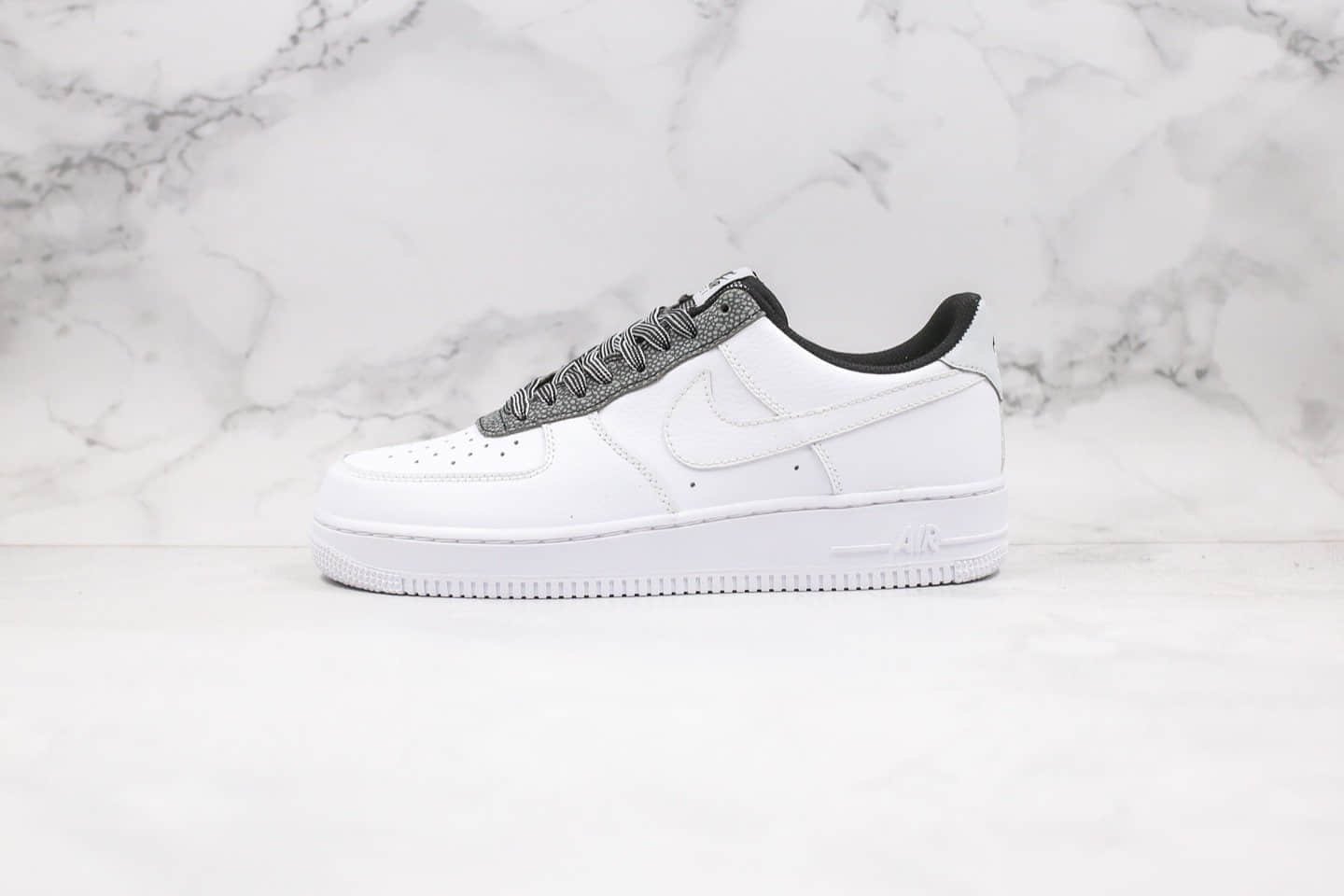 耐克Nike Air Force 1 '07 LV8纯原版本低帮空军一号大理石石纹黑白色配色内置气垫原盒原标 货号：CK4363-100