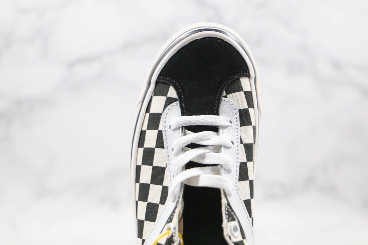 万斯Vans Checkerboard Bold N公司级版本低帮棋盘格黑白色经典硫化板鞋吴亦凡同款原盒原标 货号：VN0A3WLPR6R