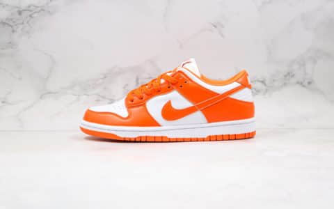 耐克Nike Dunk Low SP Syracuse 2020WHITEORANGE纯原版本低帮肯塔基SB板鞋雪城橙滑板鞋原盒原标内置气垫 货号：CU1726-101