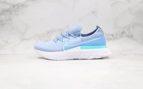 耐克Nike React Infinity Run Flyknit纯原版本瑞亚慢跑鞋蓝白色原厂瑞亚缓震大底区别市面通货版本 货号：CD4371-108